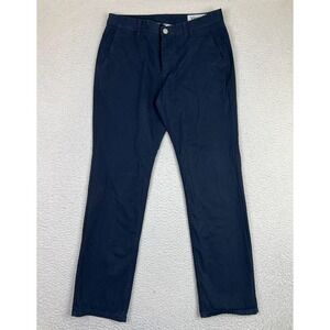 Bonobos Washed Chinos Pants Mens 33x32 Blue Slim Straight Chino Flat Front